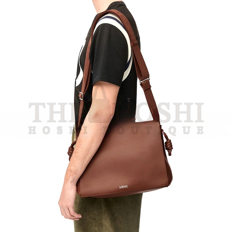 L0ew* FLAMENCO SATCHEL IN SHINY S*pPLE CALFSKIN B411FSAX04 (34*24*12cm) Master Quality