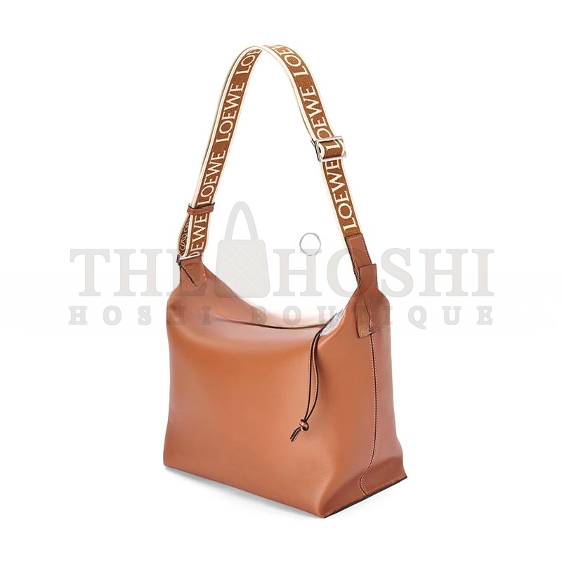 L0ew* CUBI CROSSBODY BAG IN S*pPLE SMOOTH CALFSKIN AND JACQUARD B906K70X01 (44*30*18cm) Master Quality