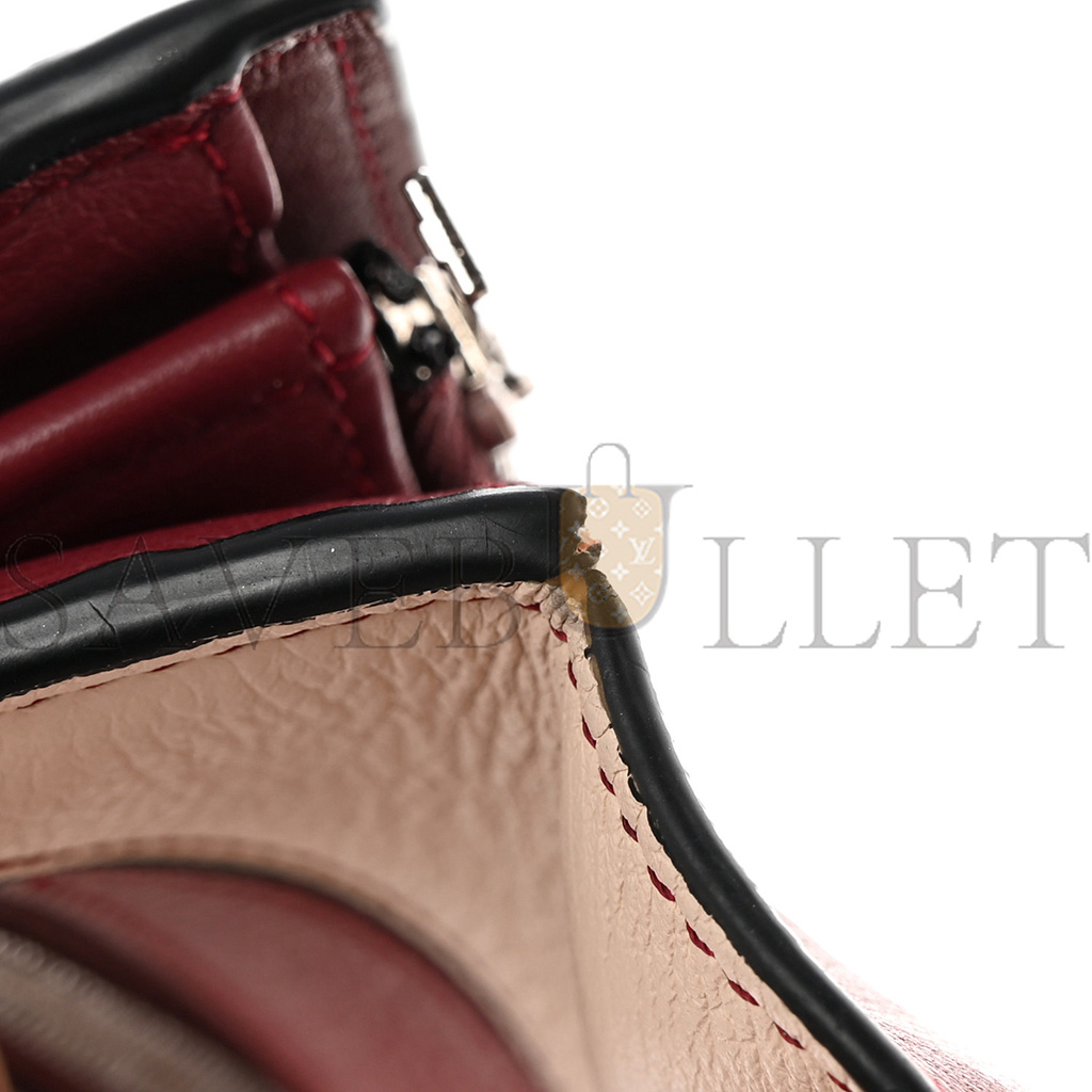 L0ew* CALFSKIN PUZZLE CONTINENTAL WALLET WINE GARNET (19*10*3cm) Master Quality