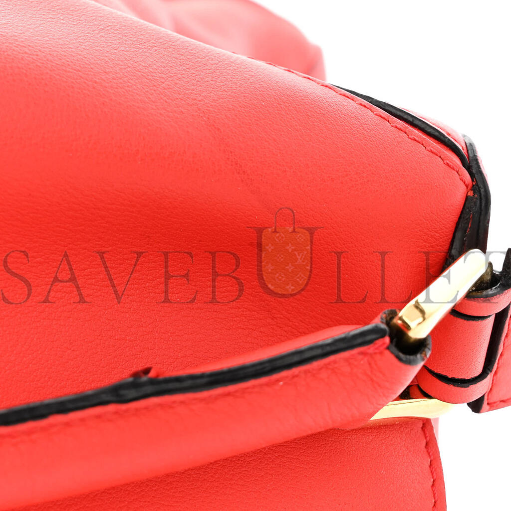 L0ew* CALFSKIN MEDIUM PUZZLE BAG SCARLET (28*18*12cm) Master Quality