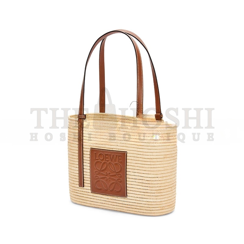L0ew* QUARE BASKET TOTE BAG IN RAFFIA A223099X02-9943 (27*20*10cm) Master Quality
