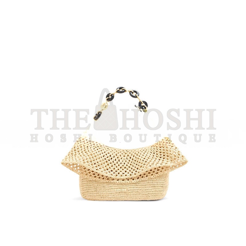 L0ew* MEDIUM OLA BAG IN RAFFIA AND CALFSKIN AP22P22X05 (26*18*13cm) Master Quality