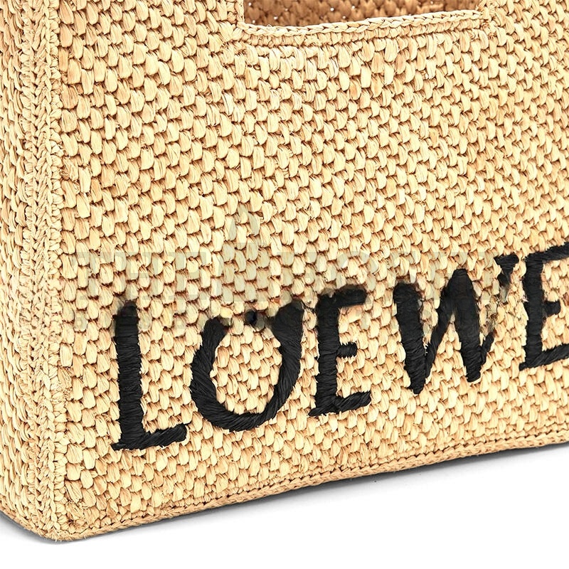 L0ew* FONT TOTE SMALL RAFFIA BAG A685B59X03NF (24*19.5*11cm) Master Quality