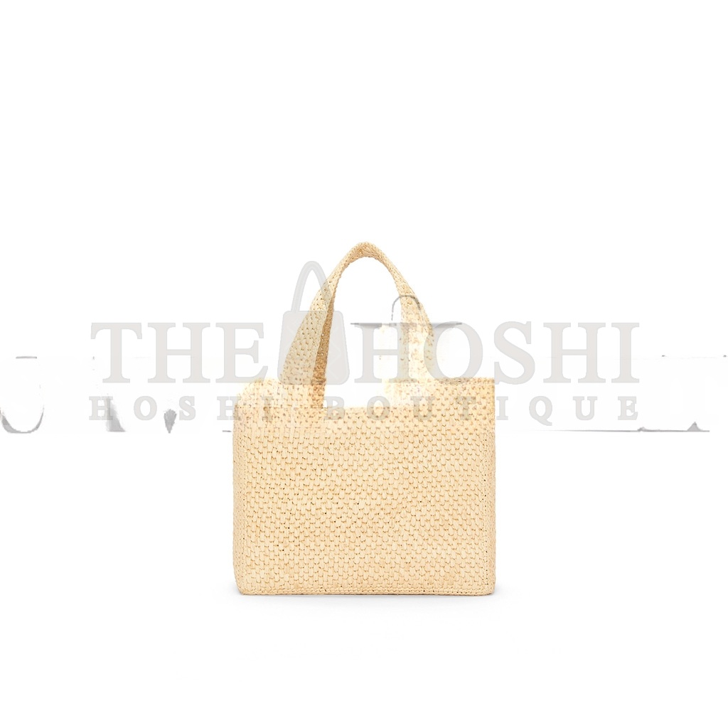 L0ew* SMALL FONT TOTE IN RAFFIA A685B59X03 (24*19.5*11cm) Master Quality