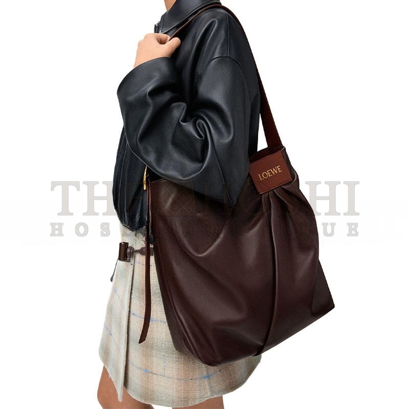 L0ew* DRAPED TOTE IN MELLOW NAPPA LAMBSKIN ADHBDPTX01-0018 (30*29*13cm) Master Quality