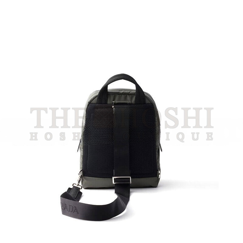 Pra*a RE-NYLON AND SAFFIANO LEATHER BACKPACK 2VZ116 (27*20*8cm) Master Quality