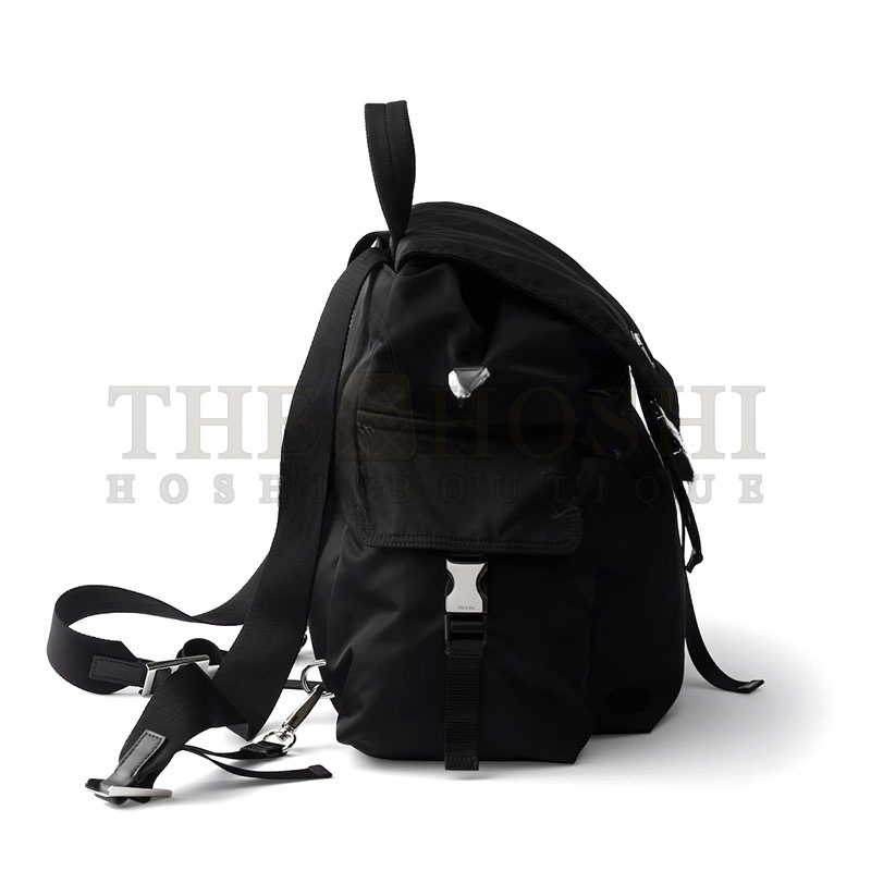 Pra*a EXPLORE RE-NYLON GLOSSY LEATHER BACKPACK 2VZ118 (39*37*20cm) Master Quality