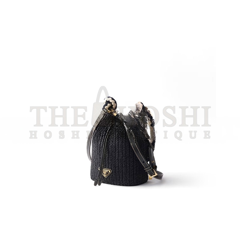 Pra*a CROCHET MINI BUCKET BAG 1BE068 (19.5*15.5*10cm) Master Quality