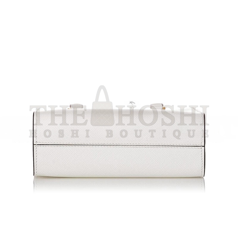 Pra*a WHITE SMALL SAFFIANO LEATHER SATCHEL 1BA333 (19*17*6cm) Master Quality