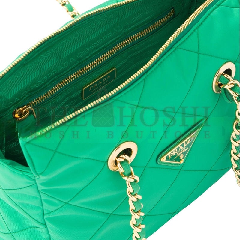 Pra*a RE-EDITION MAIZE YELLOW 1995 CHAÎNE RE-NYLON TOTE BAG 1BG468 (25*23*8cm) Master Quality