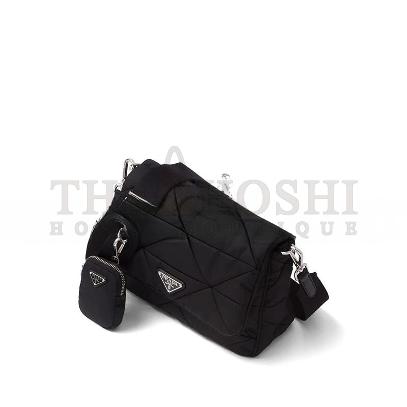 Pra*a RE-NYLON STUFFED SHOULDER BAG 1BD290 (24*17.5*8.5cm) Master Quality