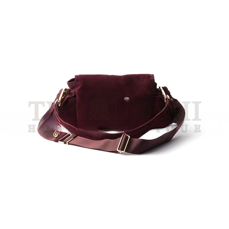 Pra*a EXPLORE MEDIUM SUEDE LEATHER SHOULDER BAG 1BD394 (30*14*10cm) Master Quality