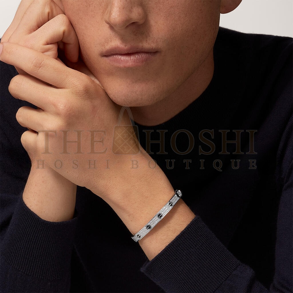 Ca*t1er LOVE BRACELET, D1am0nd-PAVED, CERAMIC N6032417 Master Quality