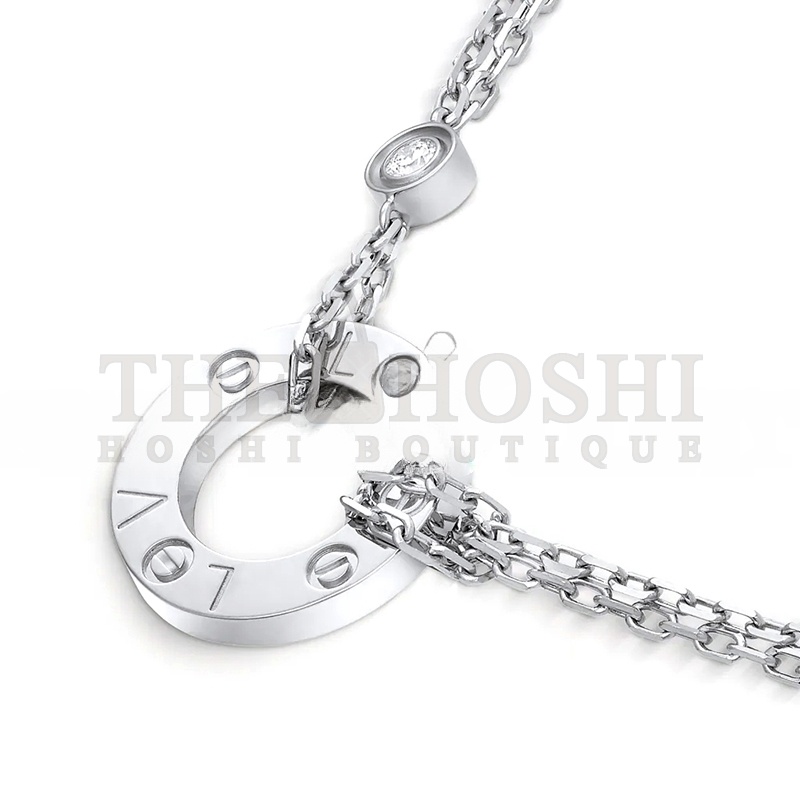 Ca*t1er LOVE NECKLACE, 2 D1am0ndS B7219400 Master Quality