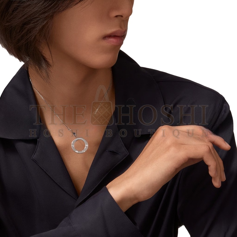 Ca*t1er LOVE NECKLACE, 3 D1am0ndS B7014600 Master Quality