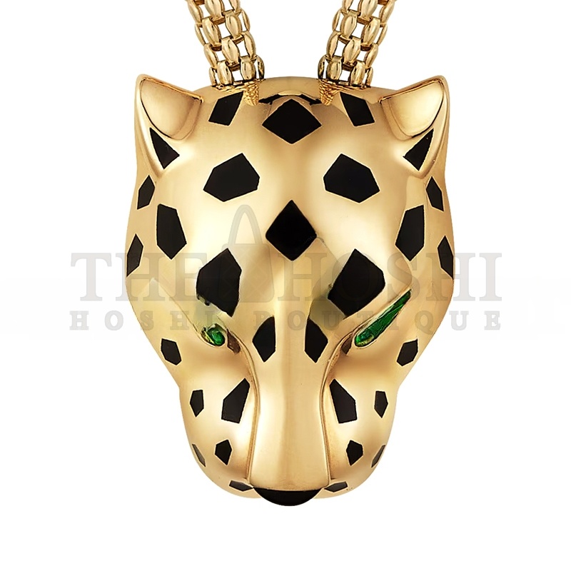 Ca*t1er PANTHÈRE DE Ca*t1er NECKLACE, PAVED N7408338 Master Quality