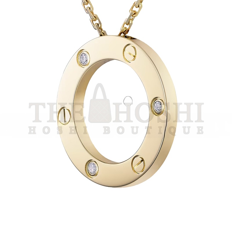 Ca*t1er LOVE NECKLACE, 3 D1am0ndS B7014500 Master Quality