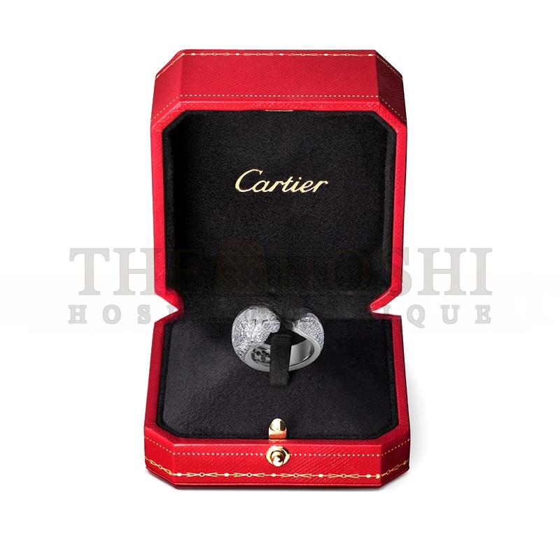 Ca*t1er PANTHÈRE DE Ca*t1er RING, MEDIUM MODEL, PAVED N4225200 Master Quality