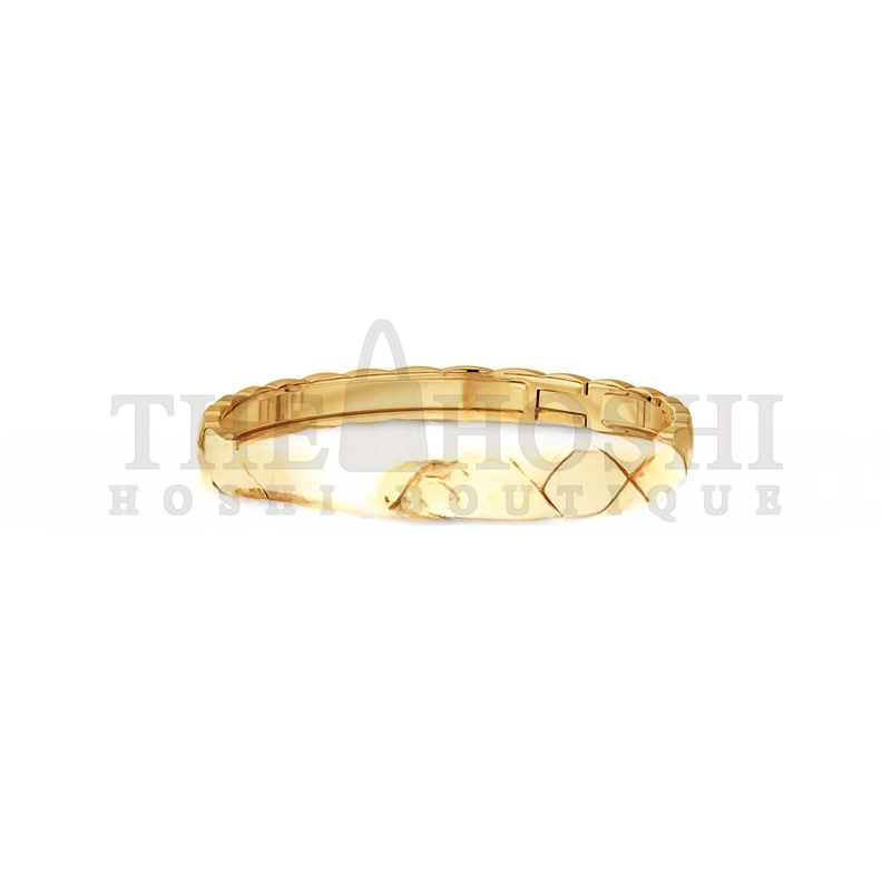Ch**el COCO CRUSH BRACELETQUILTED MOTIF, 18K YELLOW GOLD J13221 Master Quality