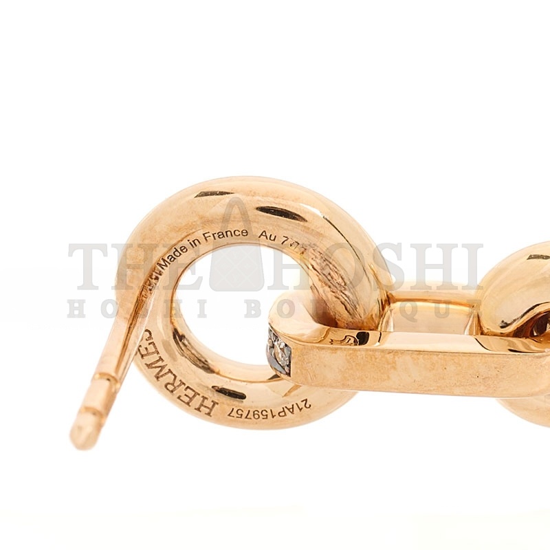 H**me5 18K ROSE GOLD D1am0nd PEARL PM CHANDRA DROP EARRINGS Master Quality