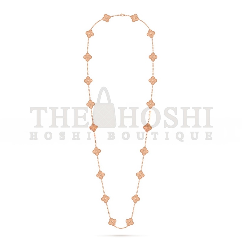 V*n Cl**f ARPELS VINTAGE ALHAMBRA LONG NECKLACE, 20 MOTIFS VCARN9T000 Master Quality