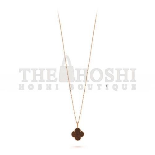 V*n Cl**f ARPELS MAGIC ALHAMBRA LONG NECKLACE, 1 MOTIF - ROSE GOLD, LETTERWOOD VCARO3M700 Master Quality