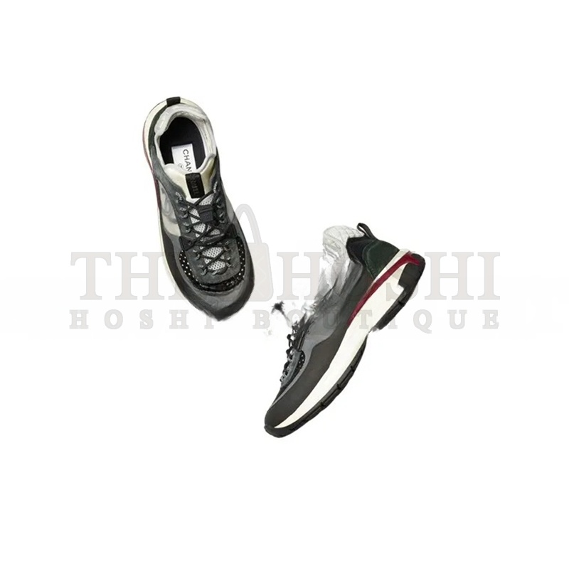 Ch**el SNEAKERS FABRIC, SUEDE CALFSKIN, MESH &amp; FABRIC BLACK, DARK GRAY, WHITE &amp; LIGHT GRAY G39488 Y56142 K4948 Master Quality