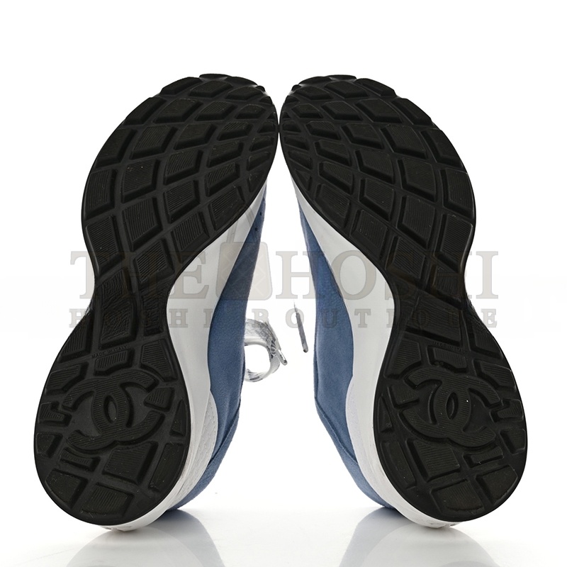 Ch**el SNEAKERS FABRIC & SUEDE KIDSKIN BLUE & WHITE G39074 Y55825 K4274 Master Quality