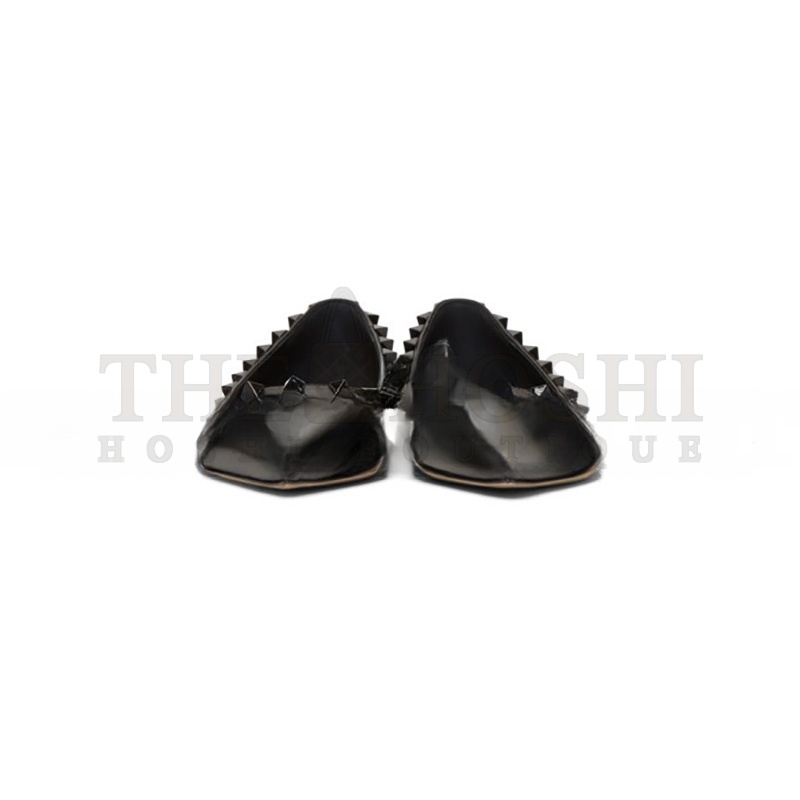 Va1e*ntin0 BLACK Va1e*ntin0 GARAVANI TONAL ROCKSTUD BALLERINA FLATS Master Quality